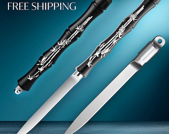 Japanese Pocket Knife - Everyday Carry Unique Knife for Men and Women - Letter Opener - Sharp Knives - Versatile Tool - Anniversary Gift