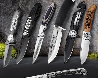 Personalized Groomsman Gifts – Custom Engraved Knife, Proposal Gifts for Bridesmaid, Groomsman, Cool Gift Ideas for Best Man, Wedding Party