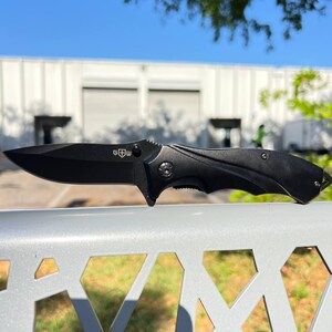 Folding Sharp Blade - Spring Assisted Knife - Pocket Knife Camping, Hunting, Fishing - Unique Knives Gift for Father, Stepdad - Mens Knife
