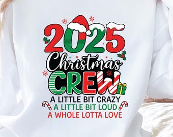 Diseño de camiseta familiar para el equipo navideño 2025 (descarga digital)