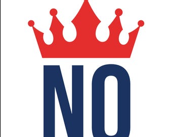 No hay reyes en América: Diseño de corona minimalista SVG PNG PDF (Descarga digital)