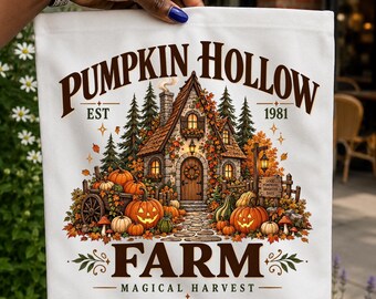 Pumpkin Hollow PNG, Fall Farm PNG, Magical Harvest Shirt, Autumn Cottage Sublimation Download
