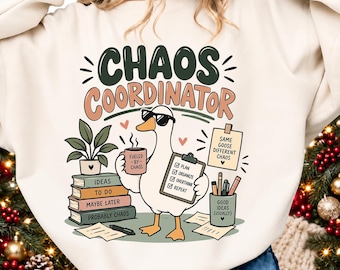 Chaos Coordinator PNG, Funny Goose PNG, Sarcastic Office Shirt, Humor Sublimation Digital Download