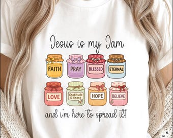 Jesús es mi tesoro SVG: Diseño de camiseta con frascos de fe cristiana (descarga digital)