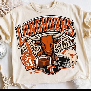 Football Png, Texas Longhorns Png, Austin Football Graphic, Longhorn Bull Design, Game Day Sports Shirt, Trending Png, Dtf Digital Files