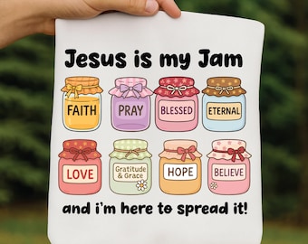 Jesús es mi tesoro SVG: Diseño de camiseta con frase cristiana "Frasco de fe" (Descarga digital)