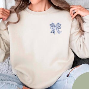 Flower Bow Machine Embroidery Design, Floral Pattern Instant Download Zip File- 6 sizes