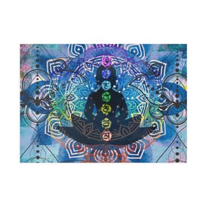 Chakra Yoga Fine Art Postkarten