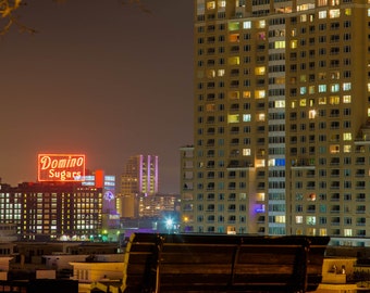 Fotografía del horizonte de Baltimore: Vista de Federal Hill, Maryland Art