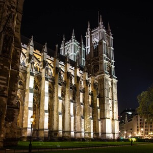 London Photography --Westminster Abbey at Night,  London Art, Night Photography, London Print, London Skyline