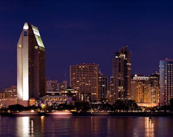 San Diego Skyline, Fine Art Photography, Panoramic Photo, Panoramic Art, Panoramic Photography, Panoramic Print