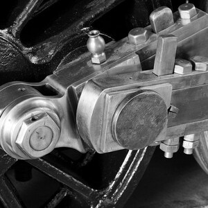 Steam Engine Art Print: Baltimore & Ohio Railroad, Black and White Photography