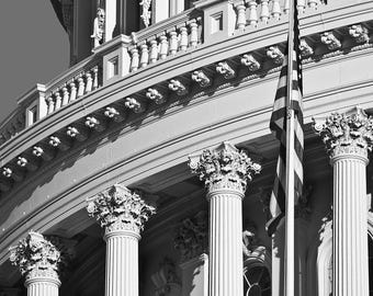 Capitol Rotunda, Black and White Washington DC Fine Art Print