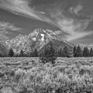 Teton Mountains, Fine Art Black and White Photography, Nature Photography