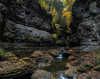 Finger Lakes Waterfall Photography: Autumn Colors, Watkins Glen Art