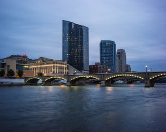 Grand Rapids Skyline, Fine Art Photography, Michigan Art