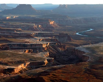 Fotografía panorámica del río Green, Utah: Impresión artística