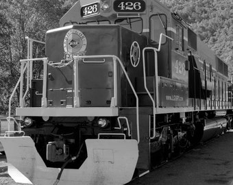 Railroad Art, Lehigh Rail Road, Fine Art Black and White Photography, Train Decor