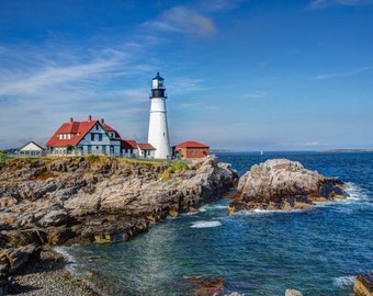 Portland Head Light, Portland Maine, Fine Art Photography, Lighthouse Art, Lighthouse Decor, Maine Art