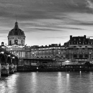 Paris Photography, On River Seine,  Black and White, Fine Art Photography, Paris Decor