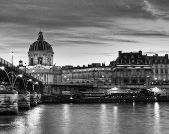 Paris Photography: Black and White Seine River Fine Art