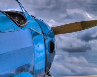 Vintage Airplane Photography Print: Pilot Decor, Aviation Art