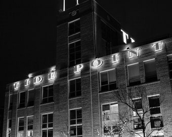 Impresión del horizonte de Baltimore: Fotografía en blanco y negro de Tide Point
