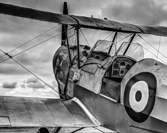 WW2 Biplane, Black and White Fine Art Photography