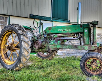 Impresión artística de un tractor agrícola: fotografía rural de Maryland
