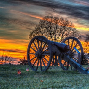 Maryland Art, Cannon At Sunset, Fine Art Photography, Maryland Photography, Civil War