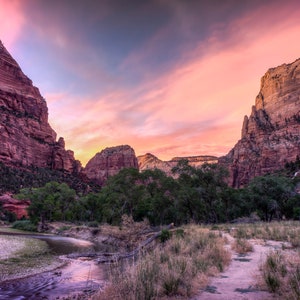 Sunset on Angel's Landing, Zion National Park, Fine Art Photography, Nature Photography, Sunset Photography