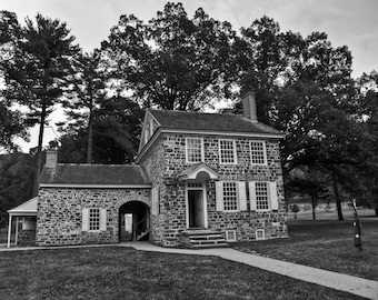 George Washington Home, Valley Forge, Fine Art Black and White Photography