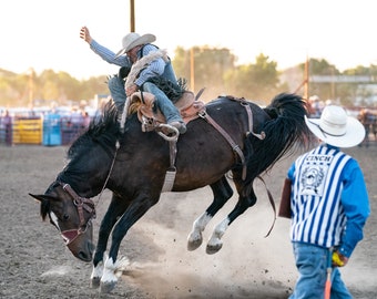 Bronc Rider Fine Art Photography: Summer Rodeo Gallery Wrapped Canvas