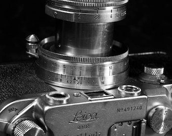 Vintage Leica Camera, Fine Art Black and White Photography