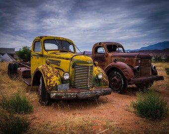 Rusty International Truck Photograph: Vintage Junkyard Fine Art Print