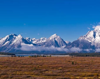 Teton Mountain Range, Wyoming Art, Mountain Art, Rustic, Mountain Photography, Wyoming Photography, Fine Art Color Print