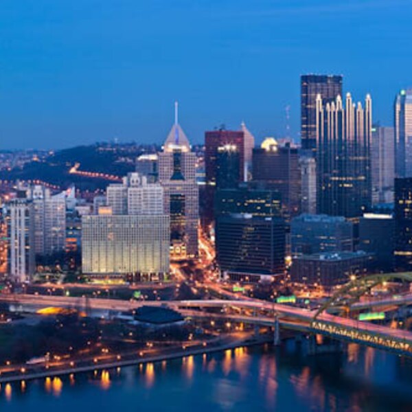 Pittsburgh in Panorama, Panoramic Fine Art Color Print