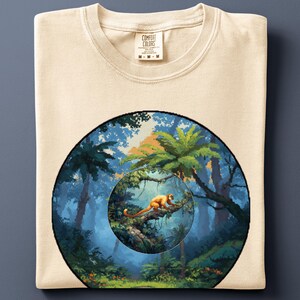 Jungle  Trickster Monkey Shirt, Tropical Rainforest Tee, Comfort Colors , Monkey Lover Gift, Forest Top