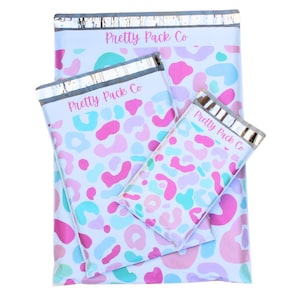 25 - 6 x 9&quot; Chic Leopard Poly Mailers, Boutique Mailers, Shipping Bag, Mailing Bag, Cute Poly Mailers, Self Seal, Boutique Envelope