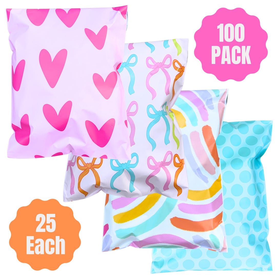 Poly Mailers 6x9 Variety Pack | Boutique Shipping Bags 100ct - Etsy
