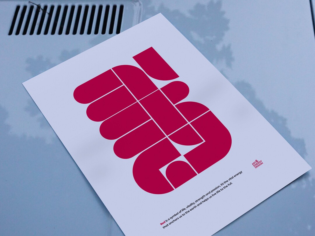 ENERGY Typography Poster, Printable Wall Art, Red, Minimalistic Art ...