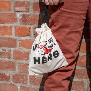 Bolsa personalizada 100% algodón OEKO-TEX hecha a mano en Francia | Ideal para Pascua, Regalo Único y Ecológico