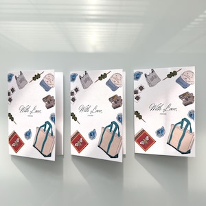 Mini cartão "Com Amor e Felicidades" | Conjunto de 3 cartões | Etiquetas para Presente | Cartão de Celebração | Cartão de Aniversário | Conjunto de Mini Cartões | Cartão Inspirado em Colagem Vintage