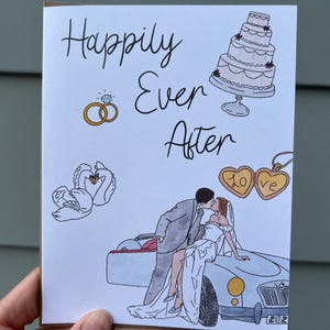 Personalized Wedding Card | Happily Ever After Card | Wedding Card | Engagement Card |Congratulations Wedding Card | Wedding Couple Card