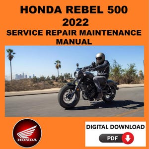 Honda 2022 Rebel 500 Service Manual Maintenance Repair