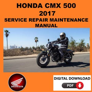 Honda 2017 CMX500 Service Manual Maintenance Repair