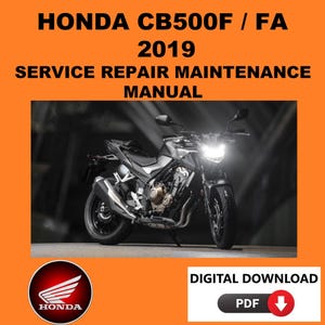 Honda 2019 CB500F Service Manual Maintenance Repair