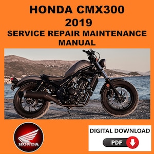 Honda 2019 CMX300 Service Manual Maintenance Repair