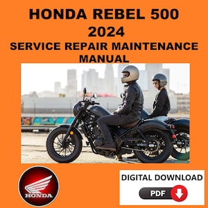 Honda 2024 Rebel 500 Service Manual Maintenance Repair