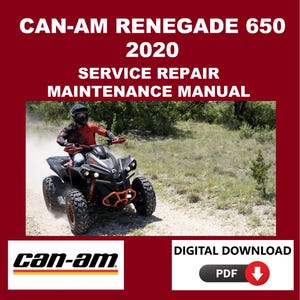 Can-Am 2020 Renegade 650 Service Manual Maintenance Repair